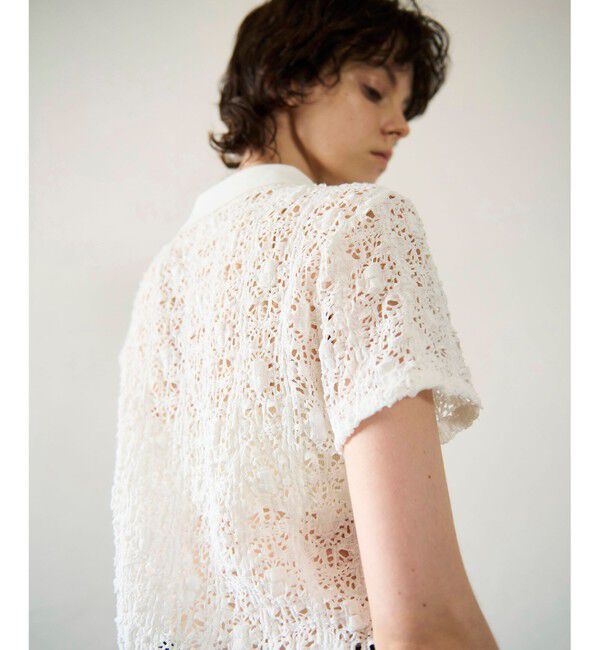 GRACE CONTINENTAL「レースカットスキッパートップ」|シャツ・ブラウス|