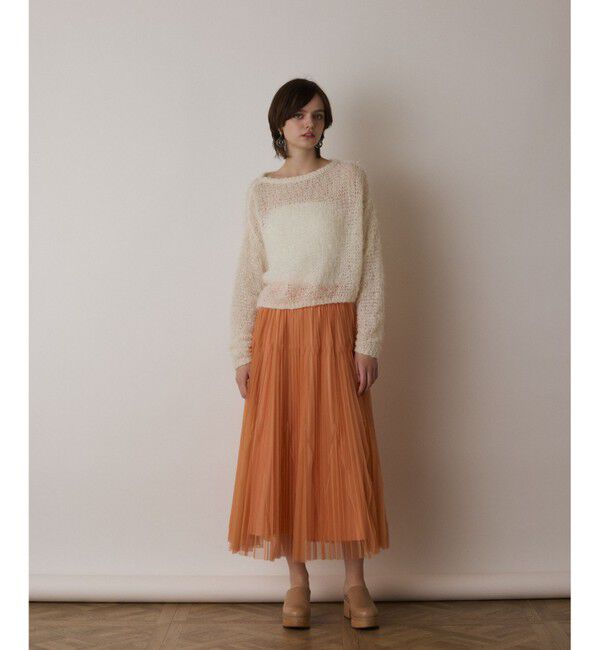  「フィルムヤーンニットトップ」|ニット・セーター|ホワイト