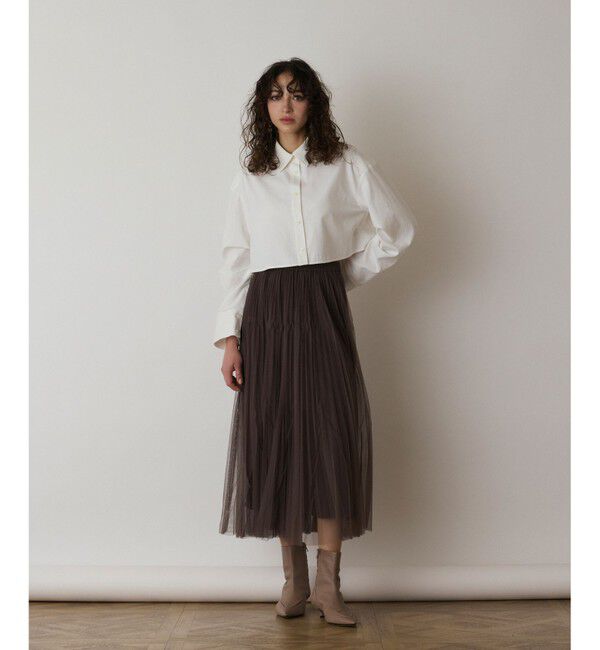  「チュールマチプリーツスカート」|スカート|