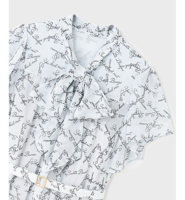 GRACE CONTINENTAL「ボウタイプリーツプリントワンピース」|ワンピース|