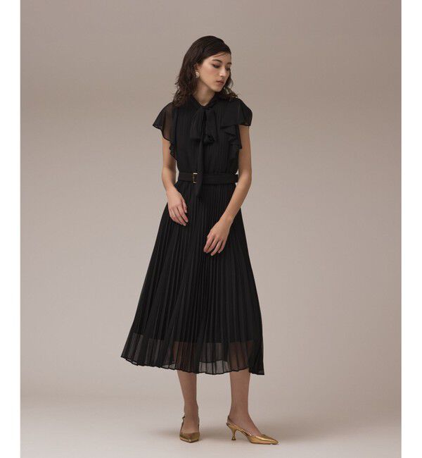 GRACE CONTINENTAL「ボウタイプリーツドレス」|ワンピース|