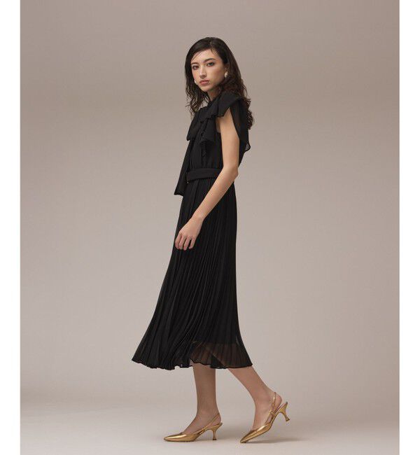 GRACE CONTINENTAL「ボウタイプリーツドレス」|ワンピース|