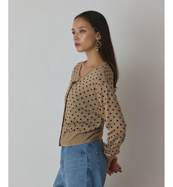 Diagram「ドットフロッキーニットカーディガン」|カーディガン|