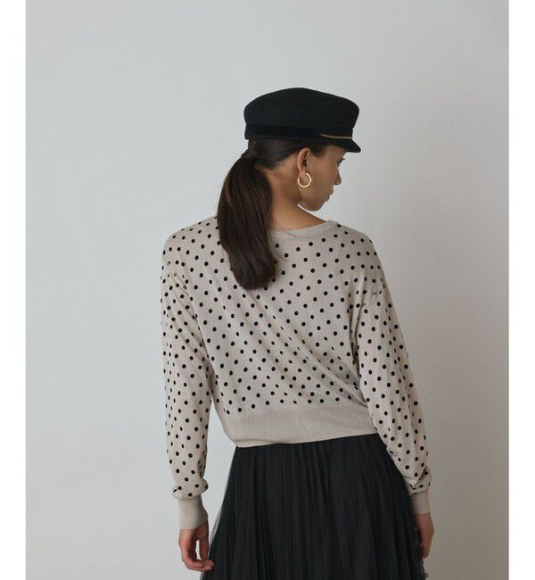 Diagram「ドットフロッキーニットカーディガン」|カーディガン|