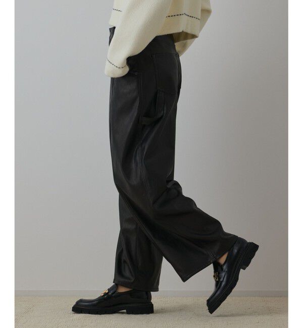 Diagram「カーブフェイクレザーパンツ」|その他|ブラック
