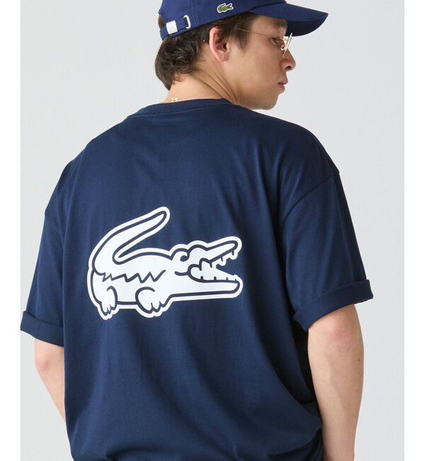 LACOSTE「【オンライン限定】LACOSTE オーバーサイズ バック プリント Tシャツ」|Tシャツ・カットソー|ネイビー