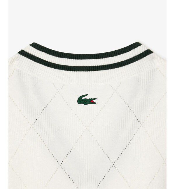 LACOSTE「UVカット UPF50 アーガイルジャカードゴルフニットベスト」|ベスト・ジレ|