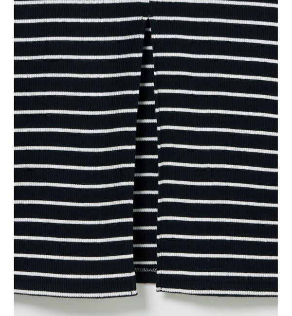 LACOSTE「コットンリブニットドレス / ニットワンピース / 無地 ボーダー」|ワンピース|