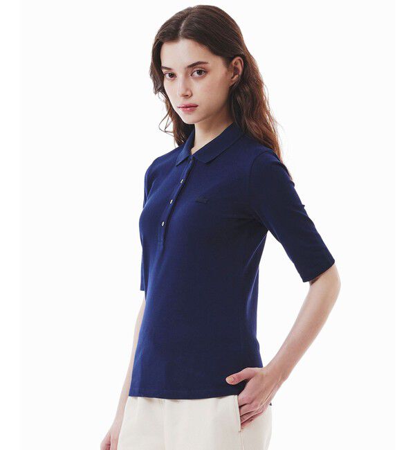 LACOSTE「スリムフィットハーフスリーブポロシャツ」|ポロシャツ|