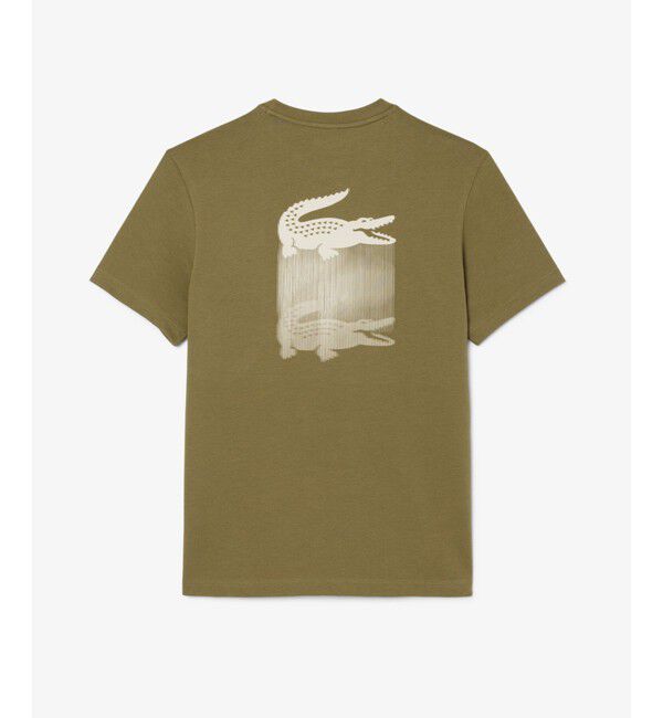 LACOSTE「フェイドエフェクトワニロゴバックプリントウルトラドライTシャツ」|Tシャツ・カットソー|