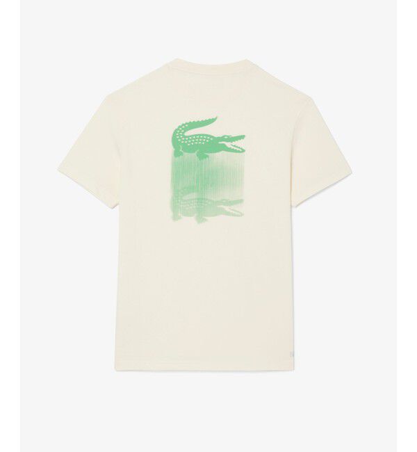 LACOSTE「フェイドエフェクトワニロゴバックプリントウルトラドライTシャツ」|Tシャツ・カットソー|