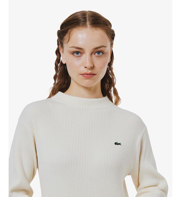 LACOSTE「ローウエストリブニットドレス / フレアワンピース」|ワンピース|