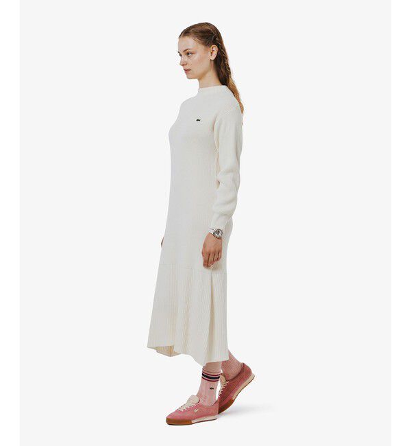 LACOSTE「ローウエストリブニットドレス / フレアワンピース」|ワンピース|