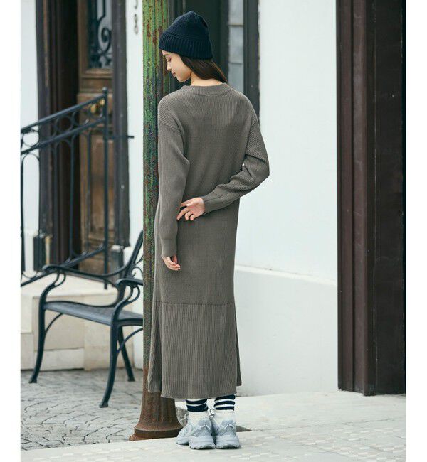 LACOSTE「ローウエストリブニットドレス / フレアワンピース」|ワンピース|