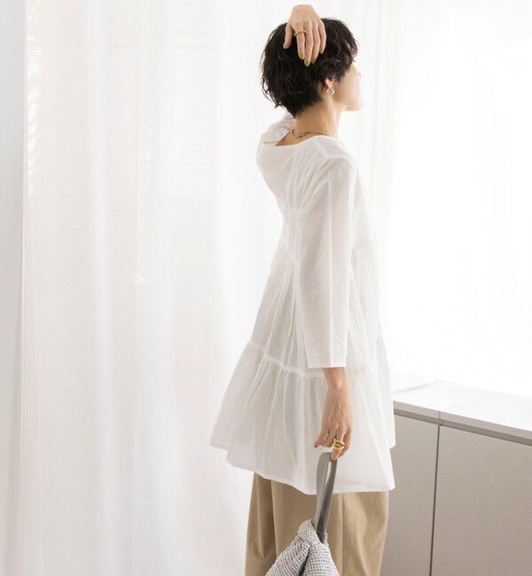NOLLEY'S「ティアードチュニック」|シャツ・ブラウス|ホワイト