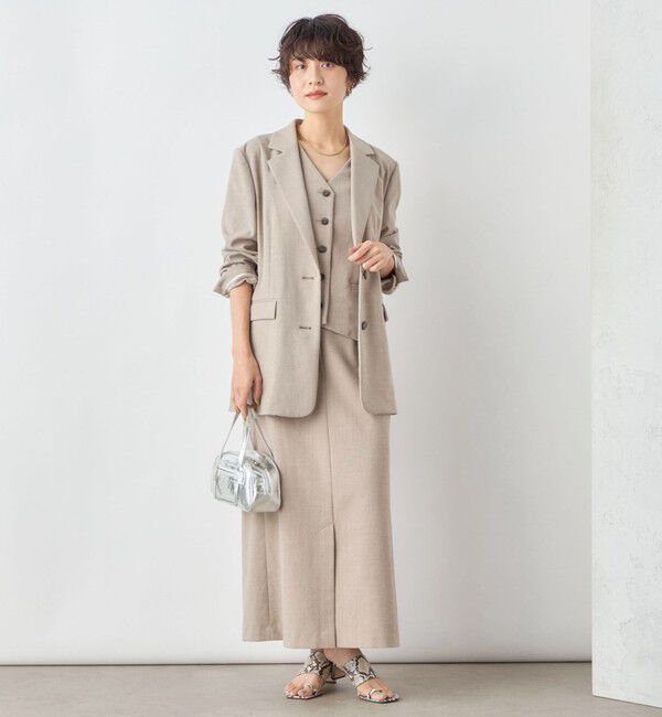 NOLLEY'S sophi「《セットアップ対応》ウォッシャブル麻調合繊シングルオーバージャケット」|テーラードジャケット|