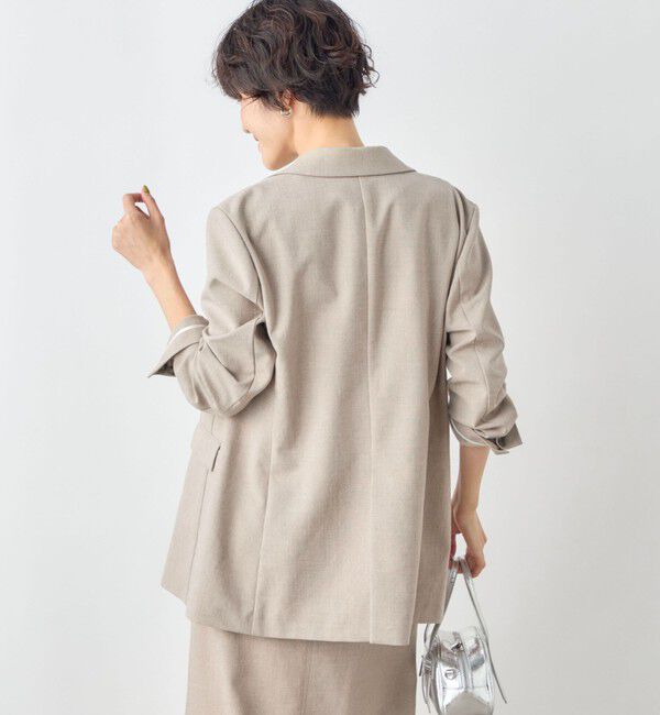 NOLLEY'S sophi「《セットアップ対応》ウォッシャブル麻調合繊シングルオーバージャケット」|テーラードジャケット|