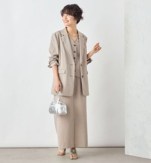 NOLLEY'S sophi「《セットアップ対応》ウォッシャブル麻調合繊シングルオーバージャケット」|テーラードジャケット|