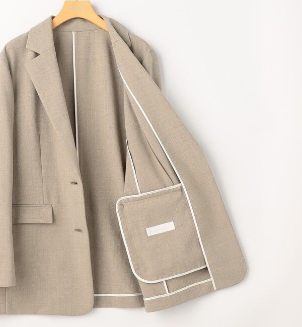 NOLLEY'S sophi「《セットアップ対応》ウォッシャブル麻調合繊シングルオーバージャケット」|テーラードジャケット|