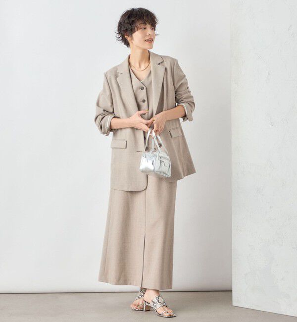 NOLLEY'S sophi「《セットアップ対応》ウォッシャブル麻調合繊シングルオーバージャケット」|テーラードジャケット|