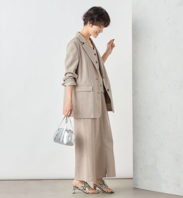 NOLLEY'S sophi「《セットアップ対応》ウォッシャブル麻調合繊シングルオーバージャケット」|テーラードジャケット|