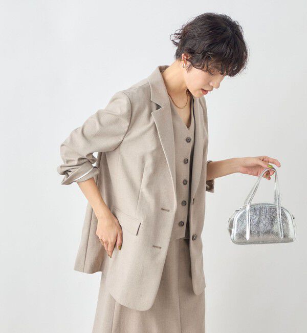 NOLLEY'S sophi「《セットアップ対応》ウォッシャブル麻調合繊シングルオーバージャケット」|テーラードジャケット|