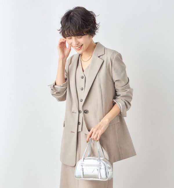 NOLLEY'S sophi「《セットアップ対応》ウォッシャブル麻調合繊シングルオーバージャケット」|テーラードジャケット|