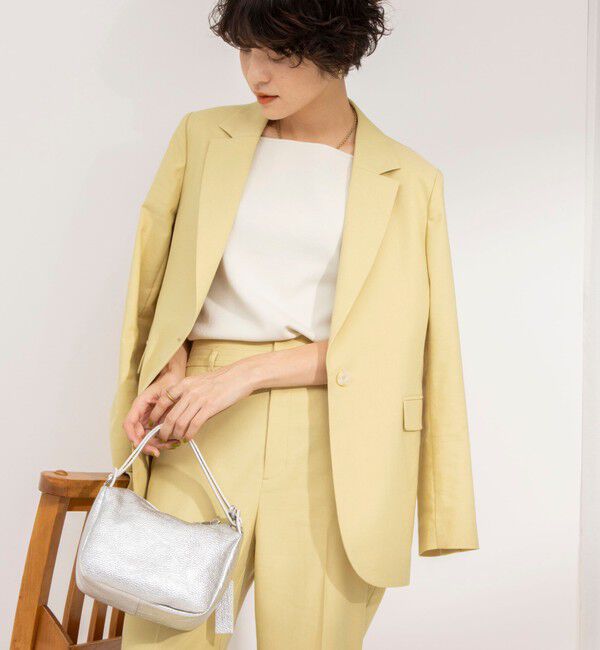 NOLLEY'S「《セットアップ対応》ウォッシャブル麻混ストレッチテーラードジャケット」|テーラードジャケット|