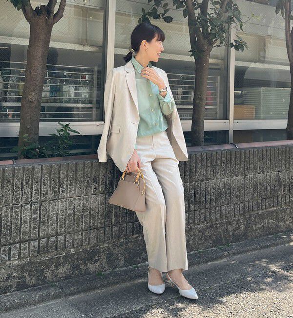 NOLLEY'S「《セットアップ対応》ウォッシャブル麻混ストレッチテーラードジャケット」|テーラードジャケット|