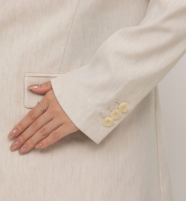 NOLLEY'S「《セットアップ対応》ウォッシャブル麻混ストレッチテーラードジャケット」|テーラードジャケット|