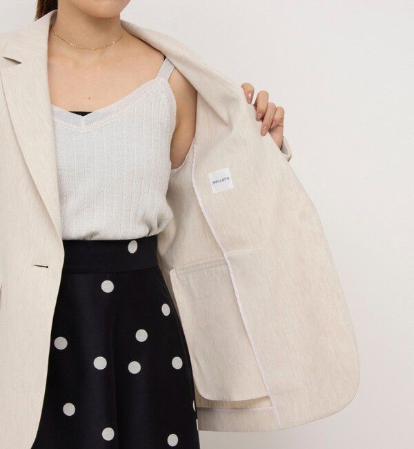 NOLLEY'S「《セットアップ対応》ウォッシャブル麻混ストレッチテーラードジャケット」|テーラードジャケット|