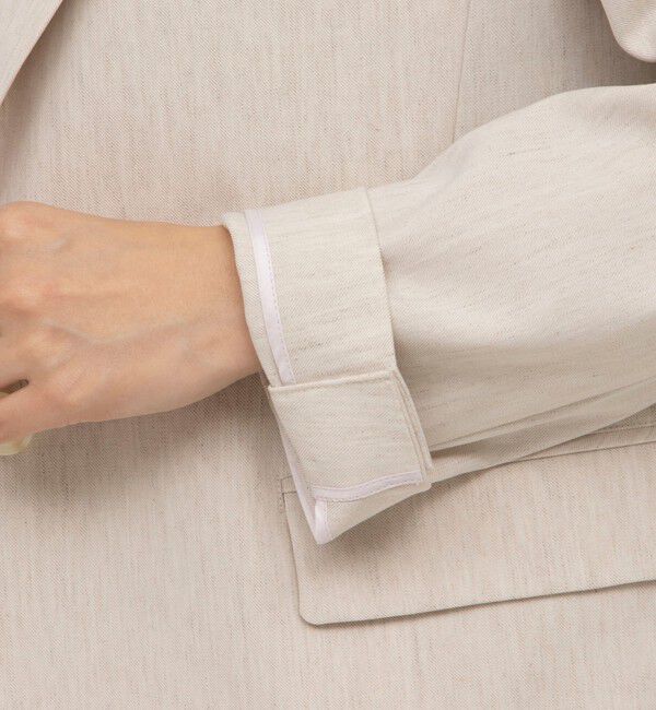 NOLLEY'S「《セットアップ対応》ウォッシャブル麻混ストレッチテーラードジャケット」|テーラードジャケット|