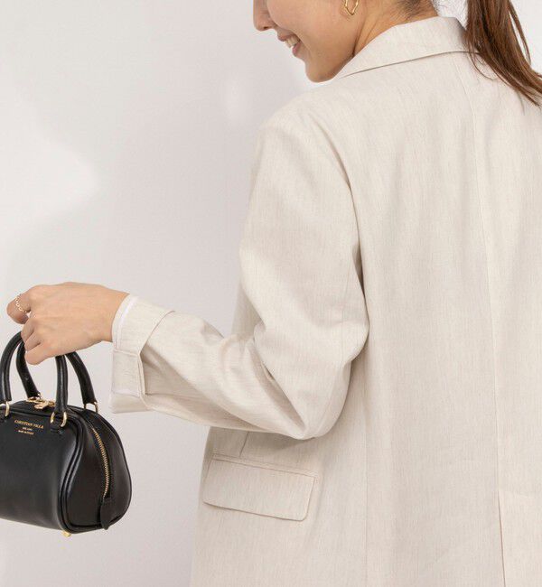 NOLLEY'S「《セットアップ対応》ウォッシャブル麻混ストレッチテーラードジャケット」|テーラードジャケット|