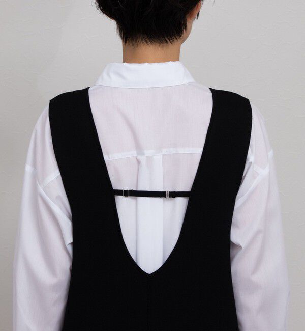 NOLLEY'S「《手洗い可能》Vネックミラノリブジャンパースカート」|ワンピース|