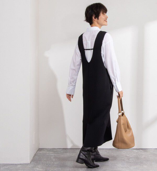 NOLLEY'S「《手洗い可能》Vネックミラノリブジャンパースカート」|ワンピース|