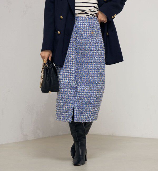 NOLLEY'S「《セットアップ対応》カラーツイードタイトスカート」|タイト|