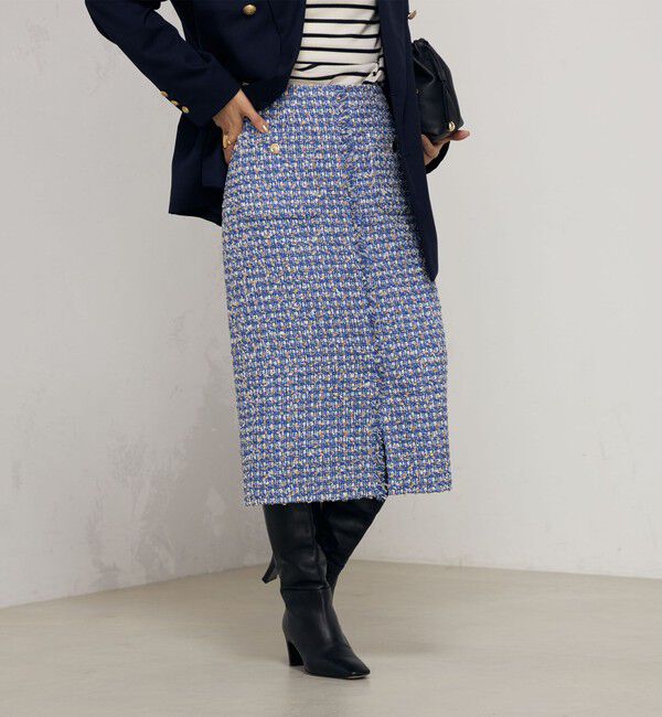 NOLLEY'S「《セットアップ対応》カラーツイードタイトスカート」|タイト|