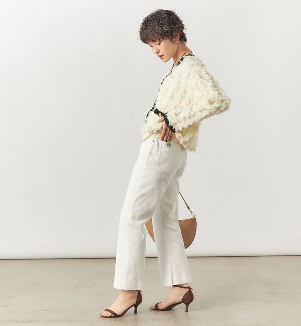 Rie Miller「【RM denim】スリットクロップドハイウエストデニム」|デニム|