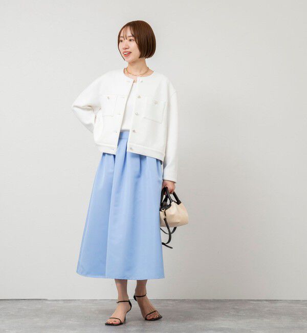 NOLLEY'S「ウォッシャブルエアボールクルーネックブルゾン」|ブルゾン・スタジャン|