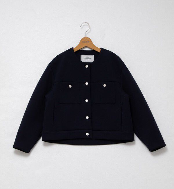 NOLLEY'S「ウォッシャブルエアボールクルーネックブルゾン」|ブルゾン・スタジャン|