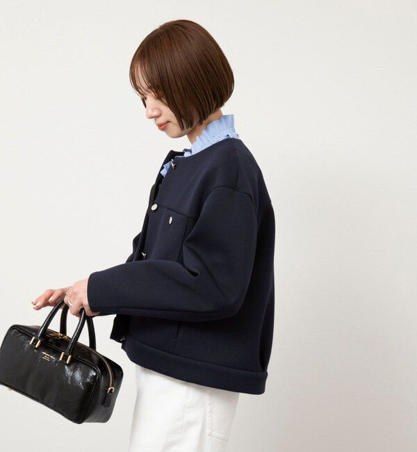 NOLLEY'S「ウォッシャブルエアボールクルーネックブルゾン」|ブルゾン・スタジャン|