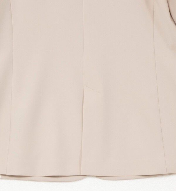 NOLLEY'S「《セットアップ対応》ウォッシャブルダブルクロスVネックジャケット」|ノーカラージャケット|