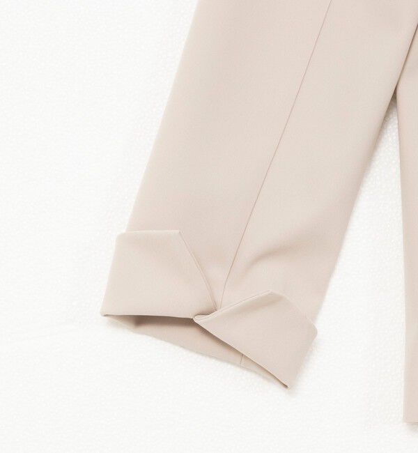 NOLLEY'S「《セットアップ対応》ウォッシャブルダブルクロスVネックジャケット」|ノーカラージャケット|