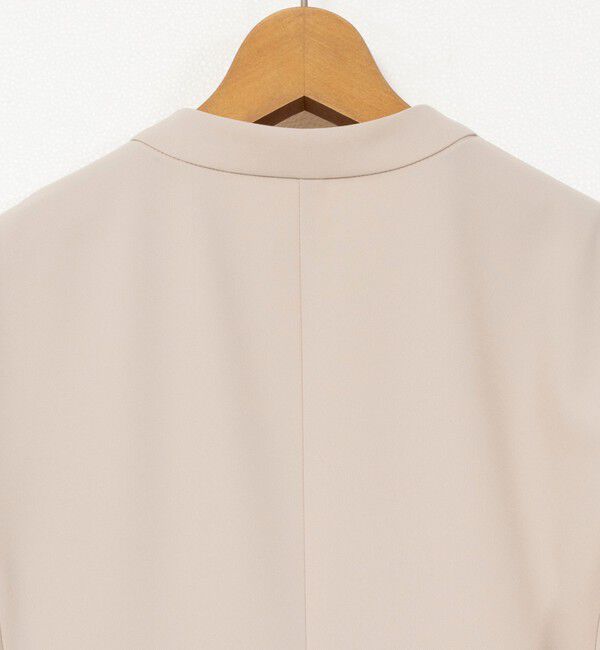 NOLLEY'S「《セットアップ対応》ウォッシャブルダブルクロスVネックジャケット」|ノーカラージャケット|