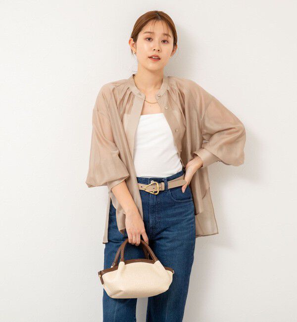 NOLLEY'S「バンドカラーシアーブラウス」|シャツ・ブラウス|