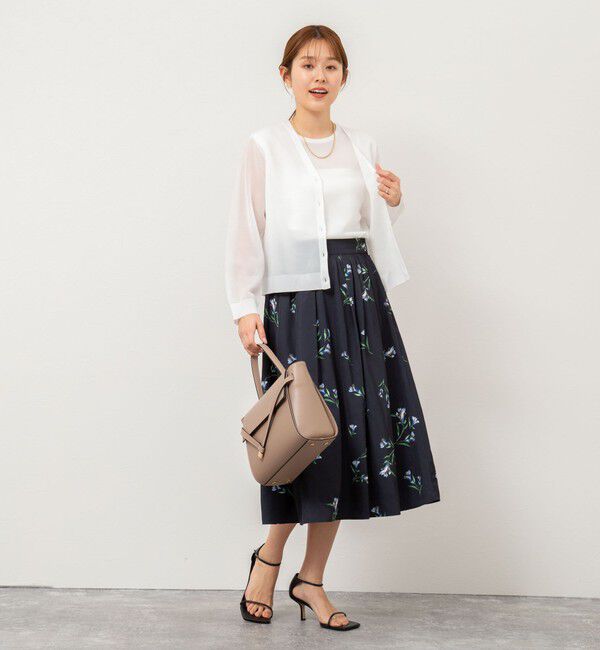 NOLLEY'S「《アンサンブル対応》ハーフシアーVネックカーディガン」|カーディガン|