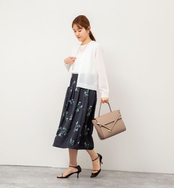 NOLLEY'S「《アンサンブル対応》ハーフシアーVネックカーディガン」|カーディガン|