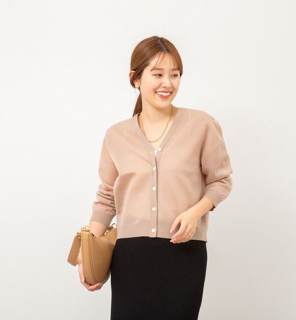NOLLEY'S「《アンサンブル対応》ハーフシアーVネックカーディガン」|カーディガン|