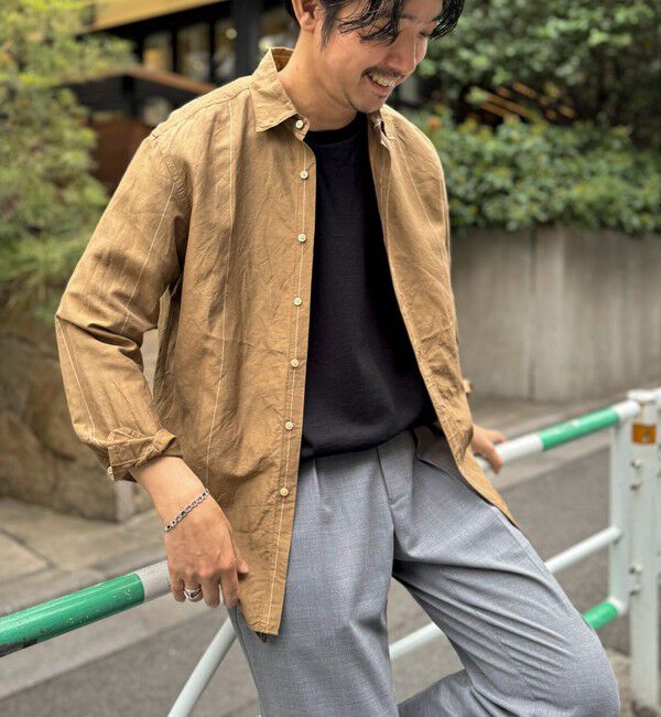NOLLEY'S goodman「キュプラリネン レギュラーカラーシャツ 25SS」|シャツ・ブラウス|