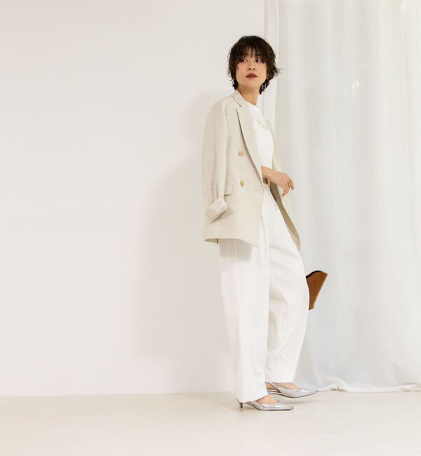 NOLLEY'S sophi「《セットアップ対応》ウォッシャブルツイルイージータックワイドパンツ」|その他|